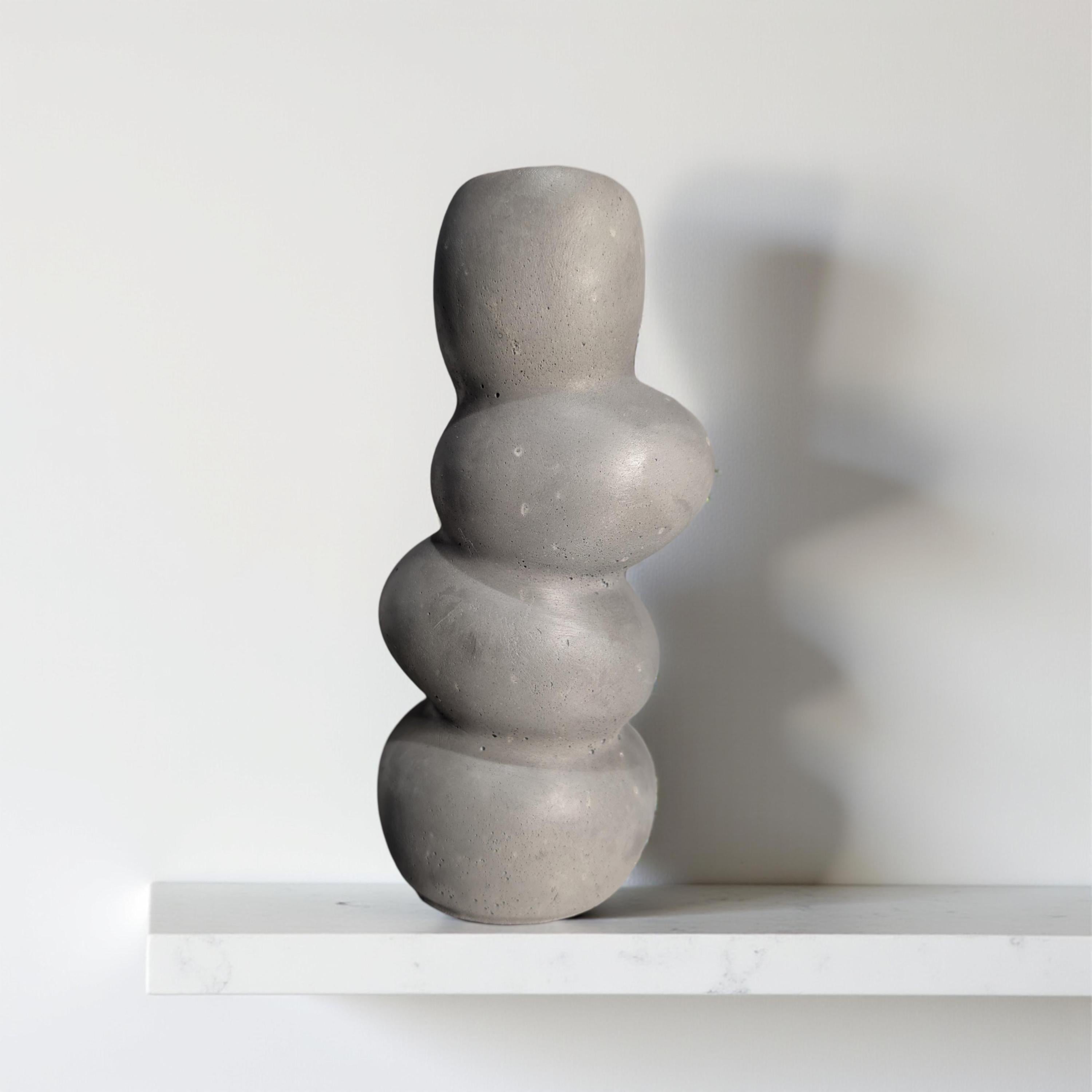 Modern Stacked Stone Concrete Vase