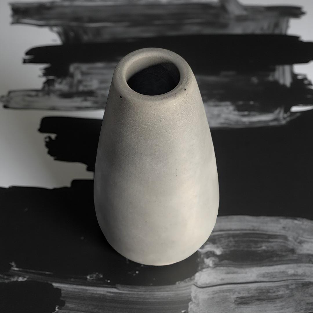 Minimalist Tapered Concrete Vase