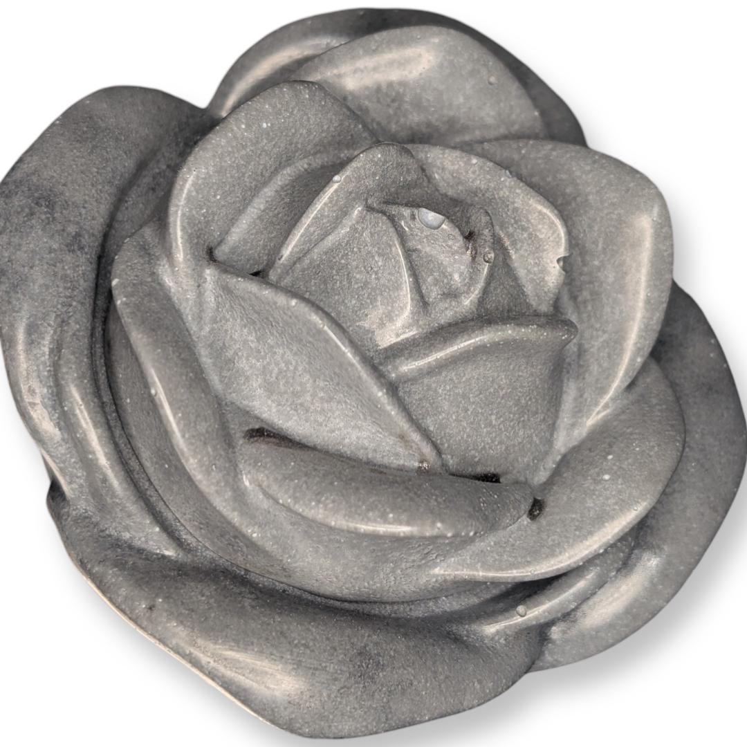 Rosebud Concrete Jar- Elegant Storage Container & Decorative Accent