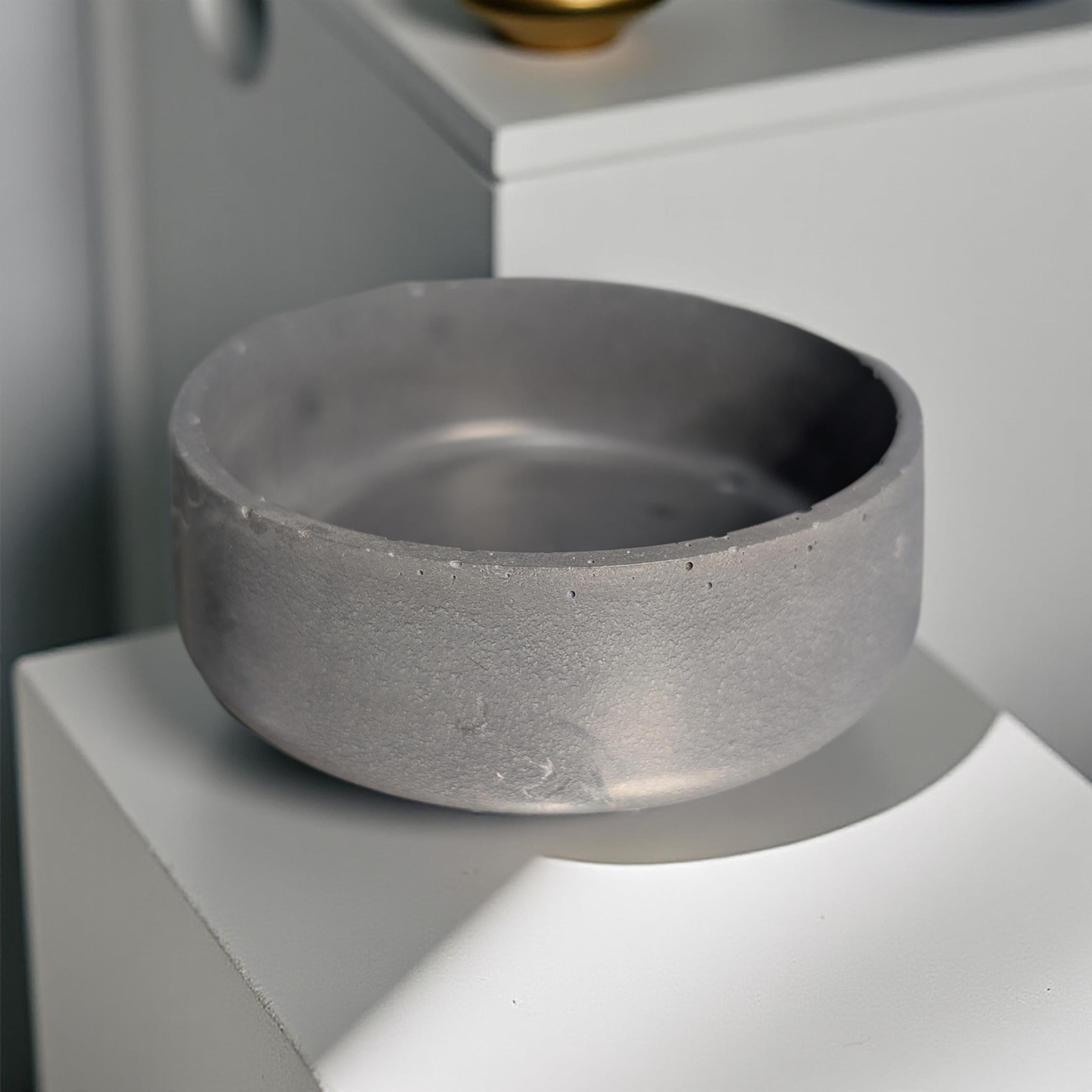 Concrete Bowl for Plants or Decor – 5” & 7” Sizes – Grey, Natural, or Marble Finish – Modern Minimalist Planter or Catchall Dish
