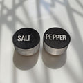 Modern Concrete Salt & Pepper Cellar Set with Lids – Industrial Kitchen Storage
