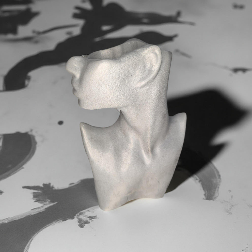 Abstract Concrete Woman Vase – Modern Feminine Sculpture, Minimalist Home Decor