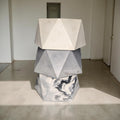 Concrete Hexagon Planter Pot with Drainage Hole - Modern Geometric Succulent Planter