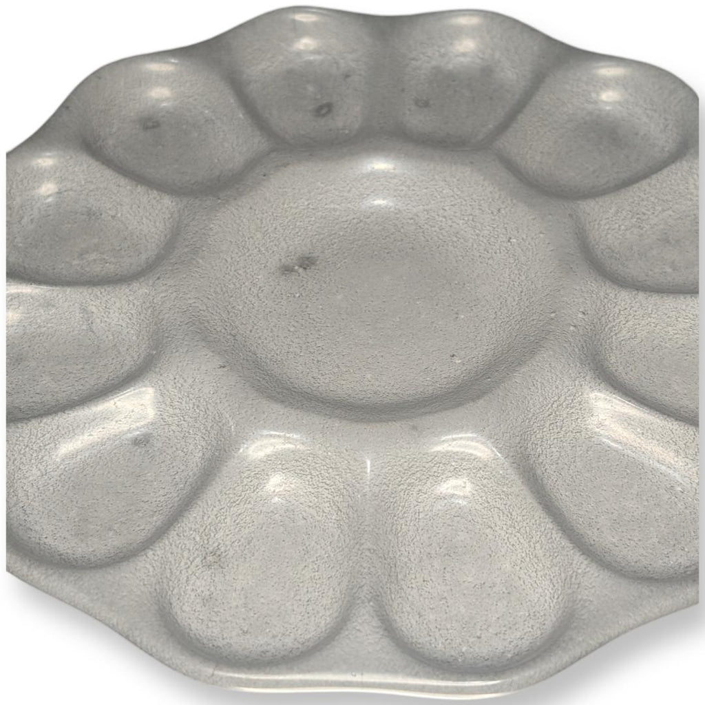 Handmade Concrete Egg Holder – Modern Deviled Egg Tray, Minimalist Kitchen Serveware