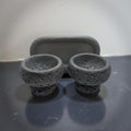 Modern Brutalist Lunar Stone Vessel & Tray Set | Concrete Succulent Planter, Decorative Storage Jar, Catchall Tray | Housewarming Gift |