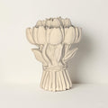 Concrete Tulip Bouquet Statue 4.5 Inches- Minimalist Spring Flower Decor - Industrial Shelf Sitter- Modern Coffee Table Accessory