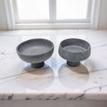 Gray Concrete Pedestal Bowl