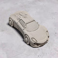Concrete Car Sculpture for Painting | DIY Race Car Craft for Kids | Minimalist Brutalist Home Decor | Kids Birthday Party Favors | Paintable