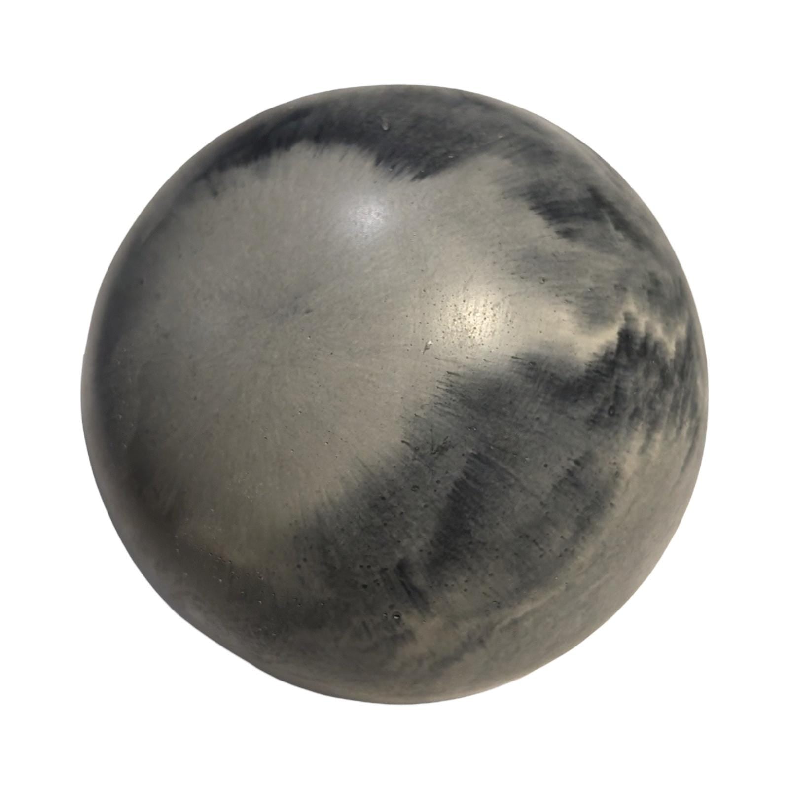 Large 4" Concrete Decorative Sphere -Minimalist Marbled Stone Ball - Modern Industrial Shelf Decor, Brutalist Paperweight, Zen Garden Accent