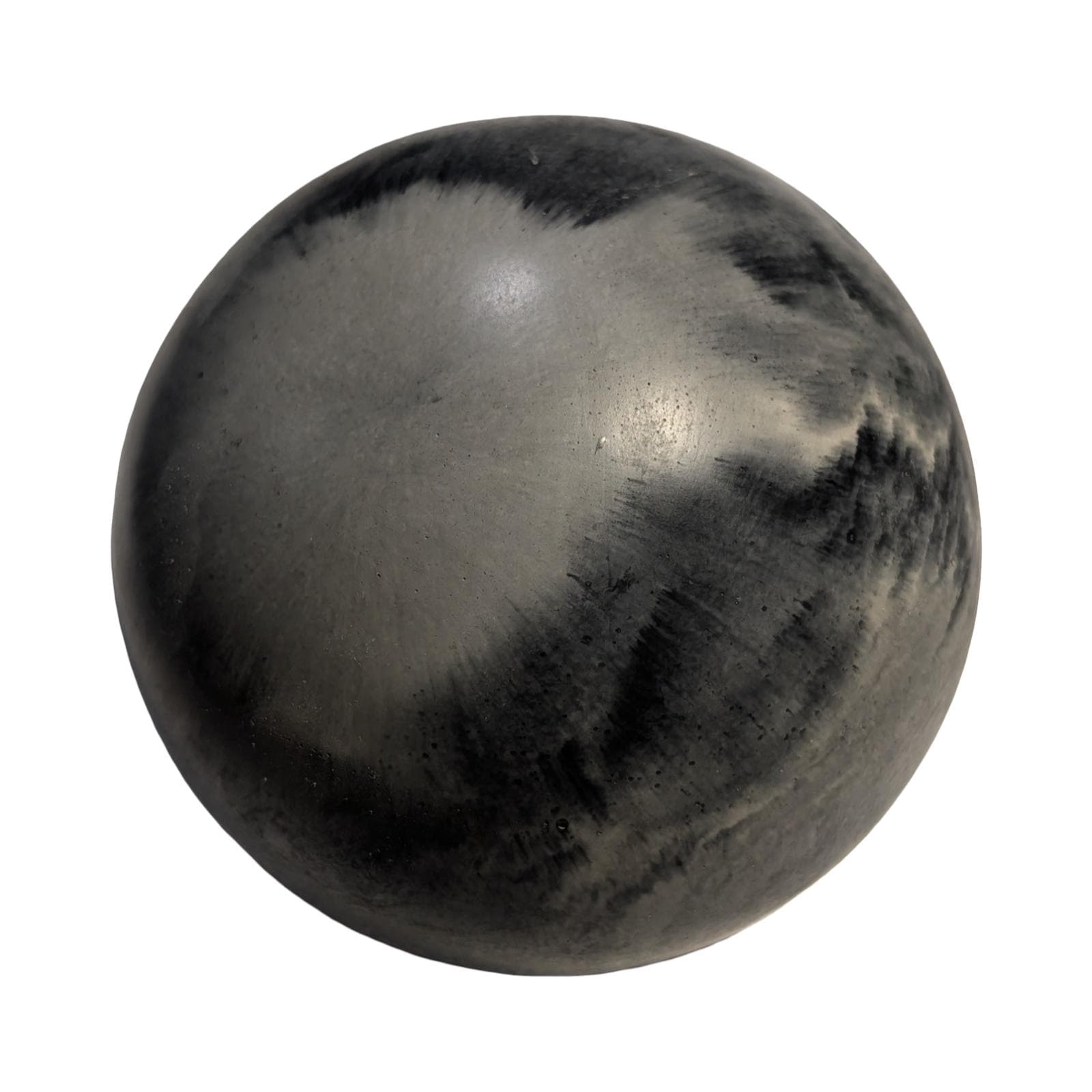 Large 4" Concrete Decorative Sphere -Minimalist Marbled Stone Ball - Modern Industrial Shelf Decor, Brutalist Paperweight, Zen Garden Accent