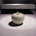 Minimalist Concrete Apple Decor - Industrial Brutalist Sculpture - Modern Farmhouse Paperweight - Natural Concrete Cement Fruit Figurine