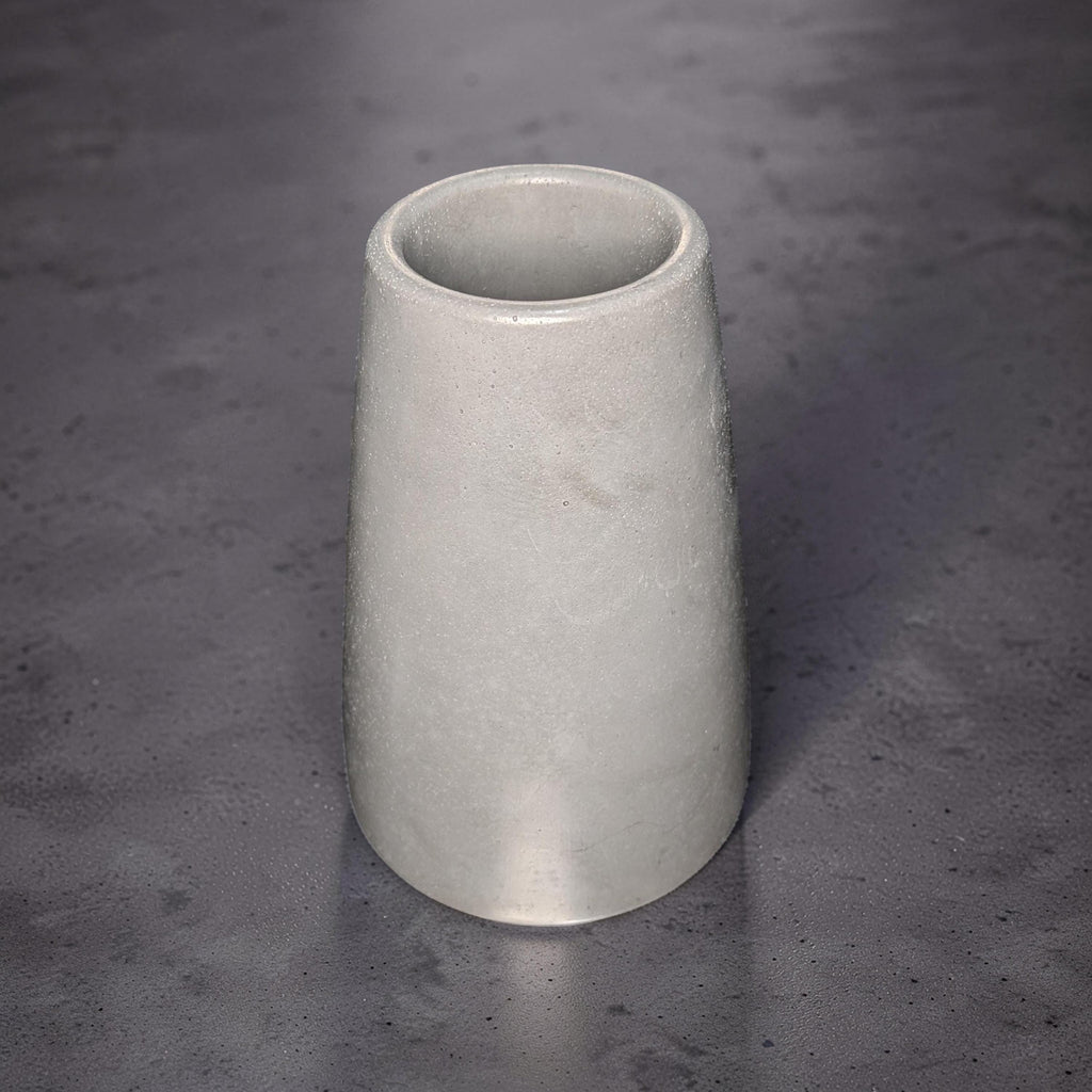 Large Concrete Vase, Minimalist Grey Flower Pot, Industrial Modern Home Decor, Brutalist Ceramic Alternative, Hand Poured Shelf Accent Vase