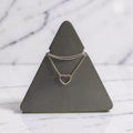 Concrete Necklace Display Stand - Minimalist Triangle Jewelry Holder, Geometric Pendant Display, Industrial Vanity Organizer