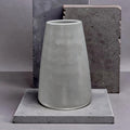 Large Concrete Vase, Minimalist Grey Flower Pot, Industrial Modern Home Decor, Brutalist Ceramic Alternative, Hand Poured Shelf Accent Vase