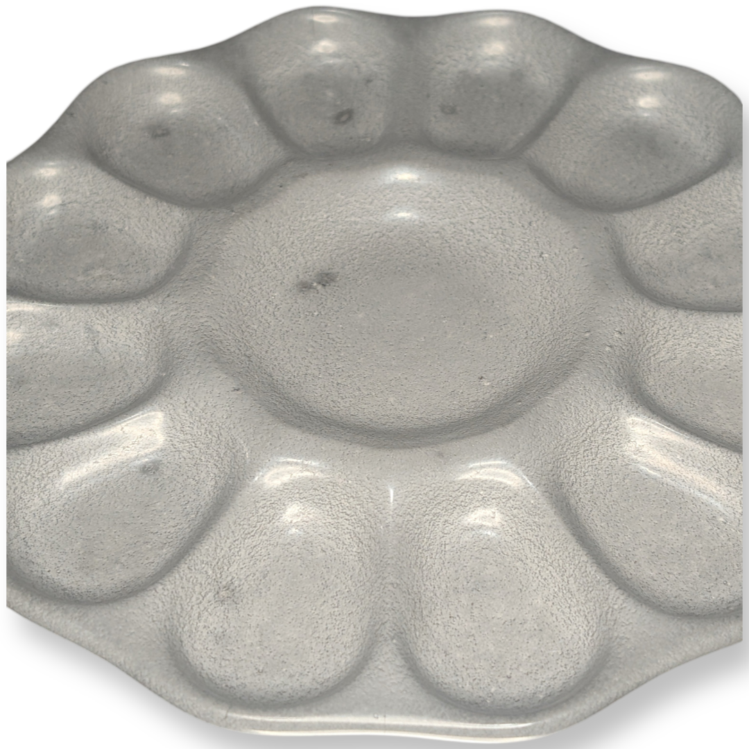 Handmade Concrete Egg Holder – Modern Deviled Egg Tray, Minimalist Kitchen Serveware