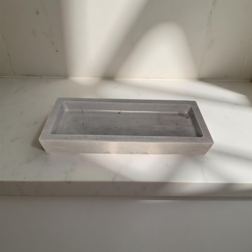 Concrete Rectangle Tray – Modern Catchall in Medium & Large Sizes