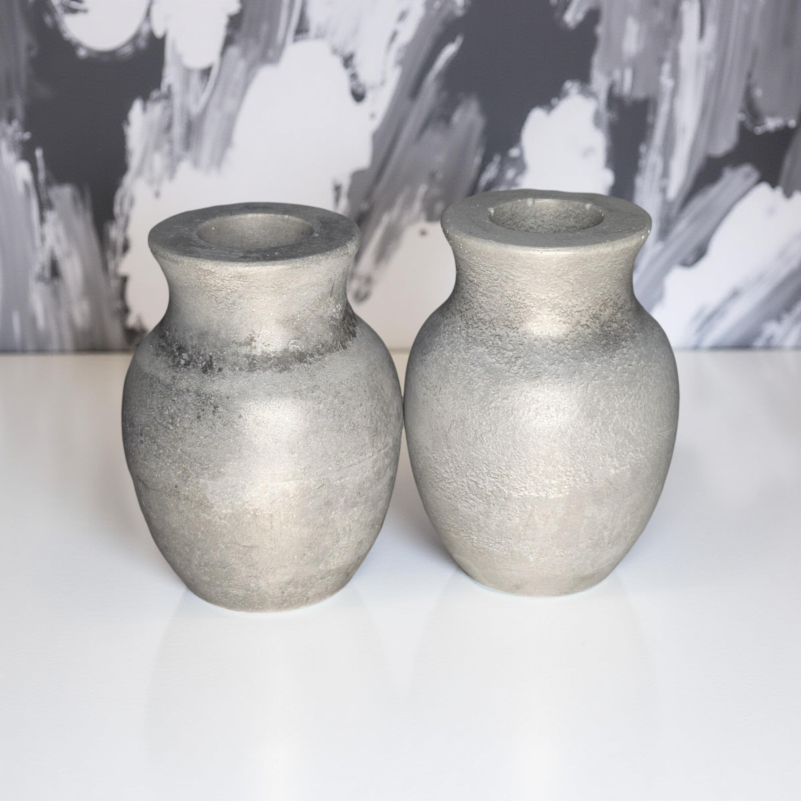 Mini Concrete Vase – Small Modern Bud Vase for Dried Flowers or Tealight Candles, Minimalist Event Table Decor, Bulk Wedding Favor, 3.2" Handmade Cement Vase