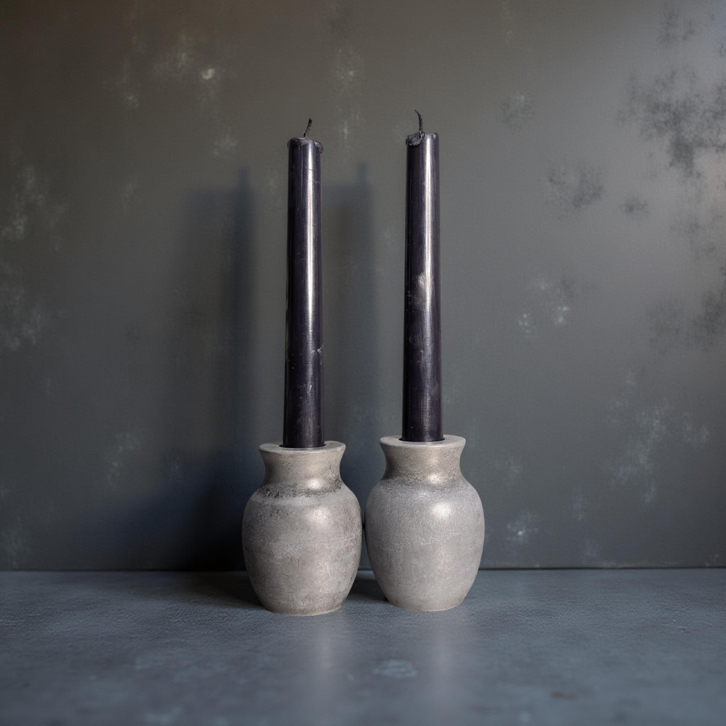 Mini Concrete Vase – Small Modern Bud Vase for Dried Flowers or Tealight Candles, Minimalist Event Table Decor, Bulk Wedding Favor, 3.2" Handmade Cement Vase