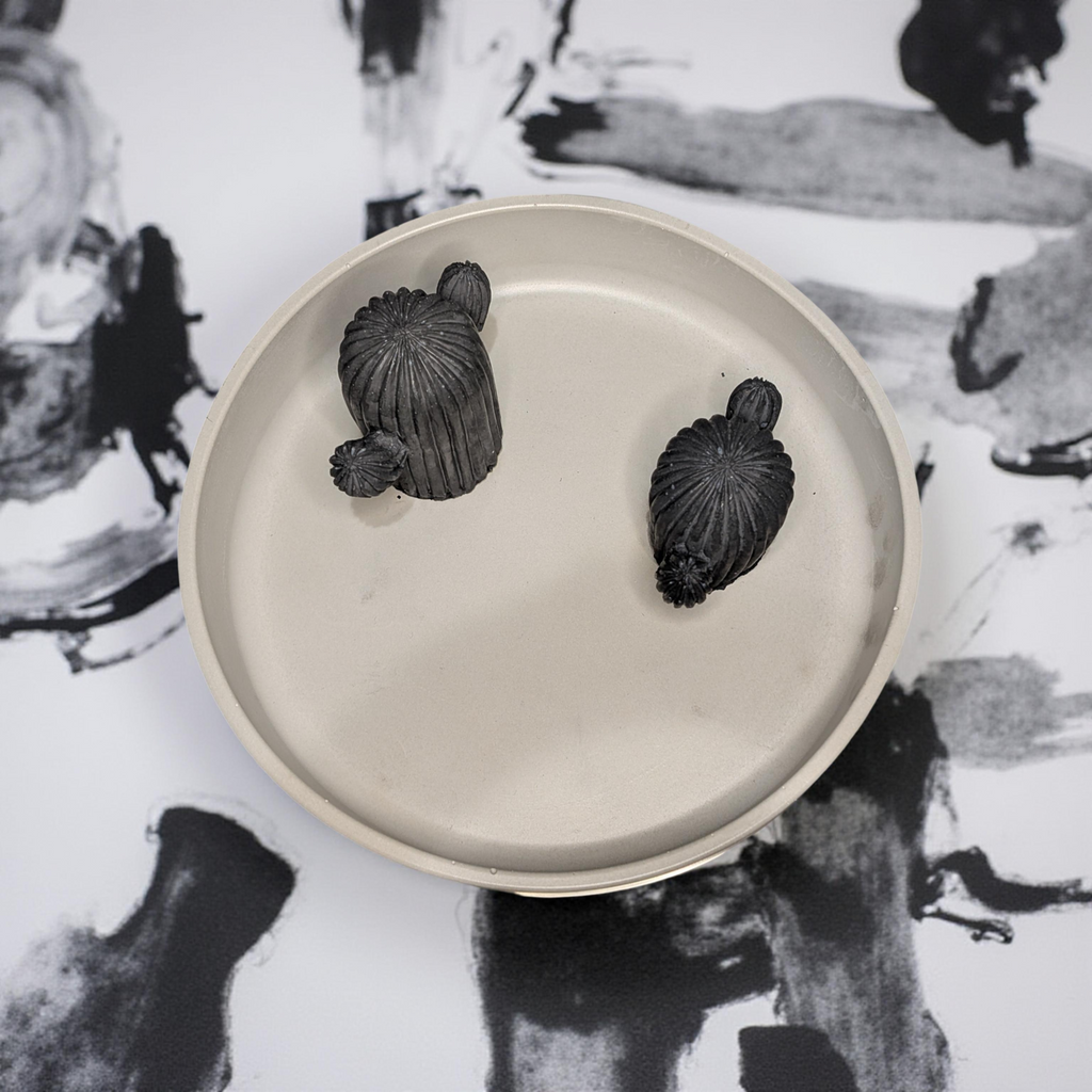 Concrete Cactus Jewelry Tray | 7 Inch Round Ring Dish | Unique Trinket Holder | Boho Cement Catchall | Handmade Gift