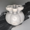 Concrete Bag Vase | Modern 'Bag-Like' Bud Vase with Fluted Rim | Minimalist Shelf Decor | Handcrafted in Grey or Natural Concrete