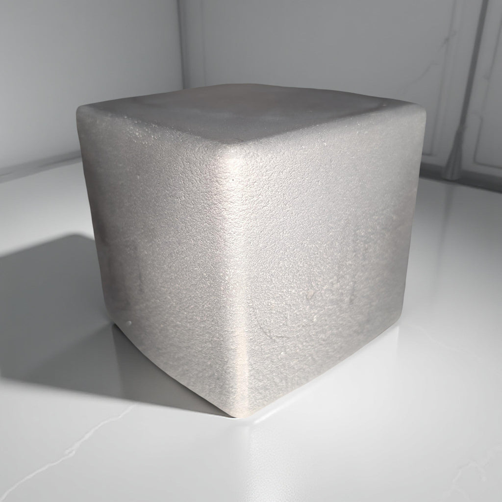 Heavy Minimalist Concrete Door Stop | 5lb Modern Cube Bookend | Industrial Decor | Available in Solid Grey or Two-Tone Terracotta