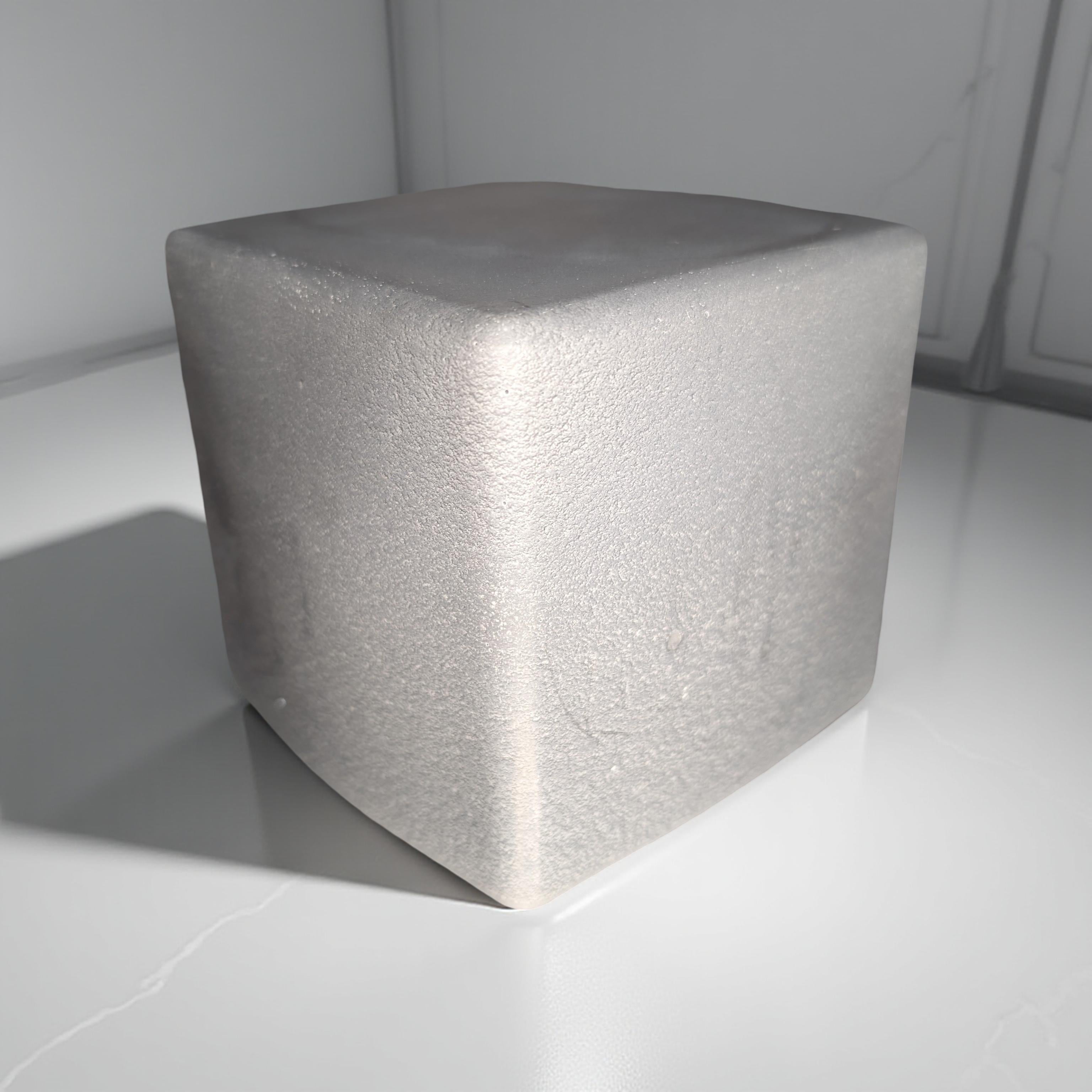 Heavy Minimalist Concrete Door Stop | 5lb Modern Cube Bookend | Industrial Decor | Available in Solid Grey or Two-Tone Terracotta