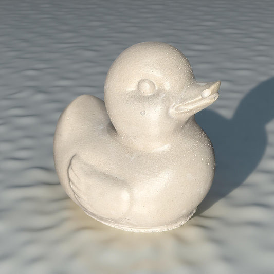 Concrete Duck Decor – Modern Rubber Duck Sculpture in Gray or Natural | Paintable DIY Craft, Baby Shower or Kids Room Decor
