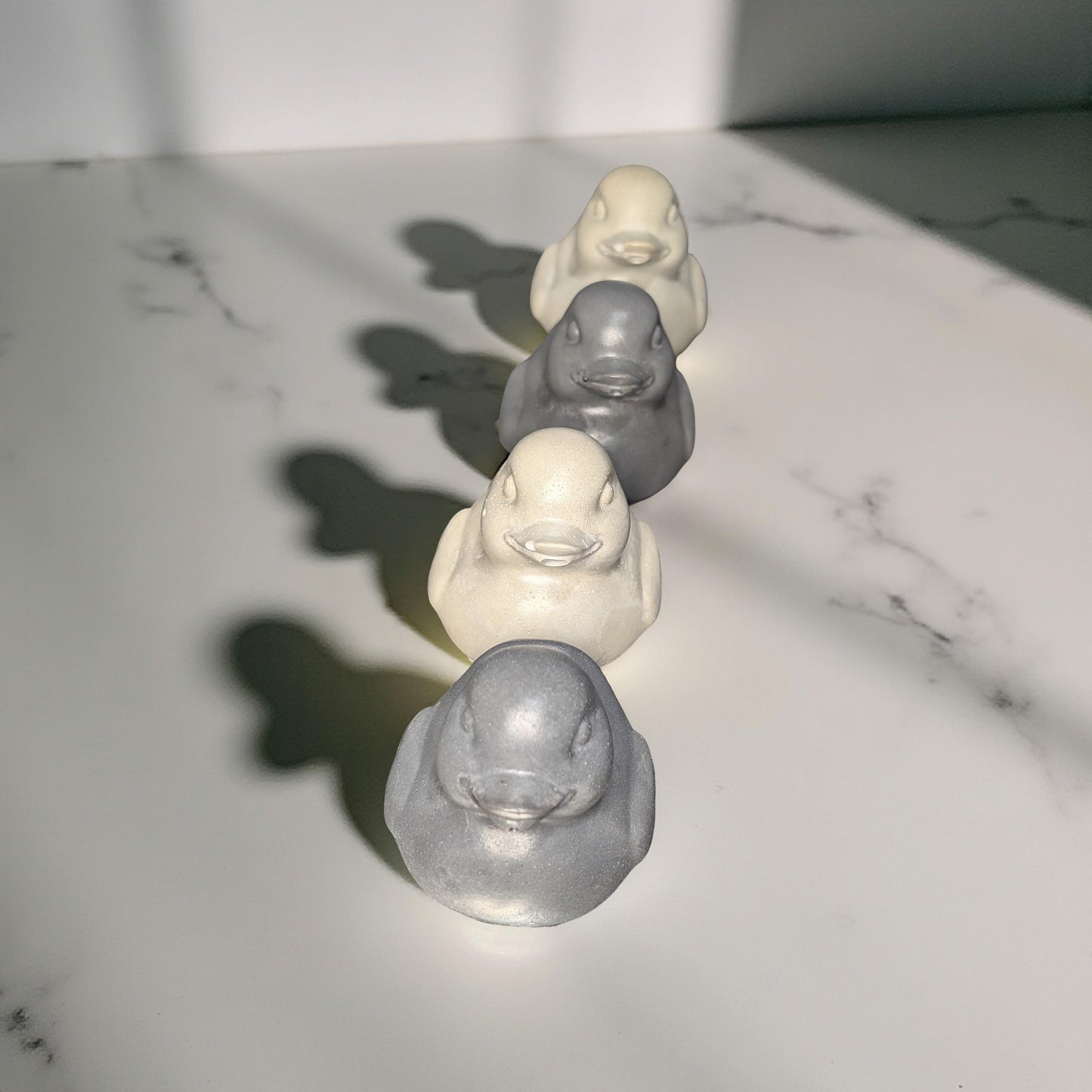 Concrete Duck Decor – Modern Rubber Duck Sculpture in Gray or Natural | Paintable DIY Craft, Baby Shower or Kids Room Decor