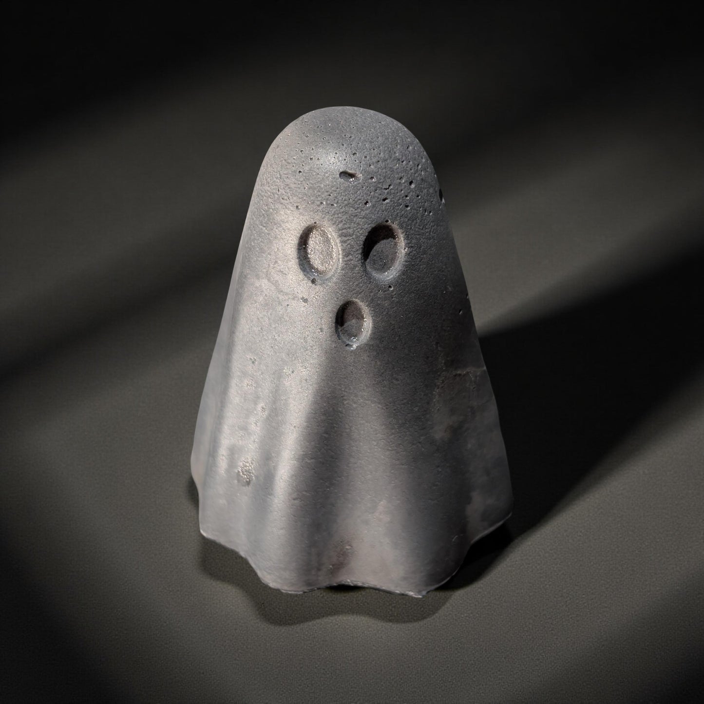 Mini Concrete Ghosts – Halloween Shelf Decor, 2" Tall Spooky Figurines in Grey or Natural Concrete, Modern Fall Accent
