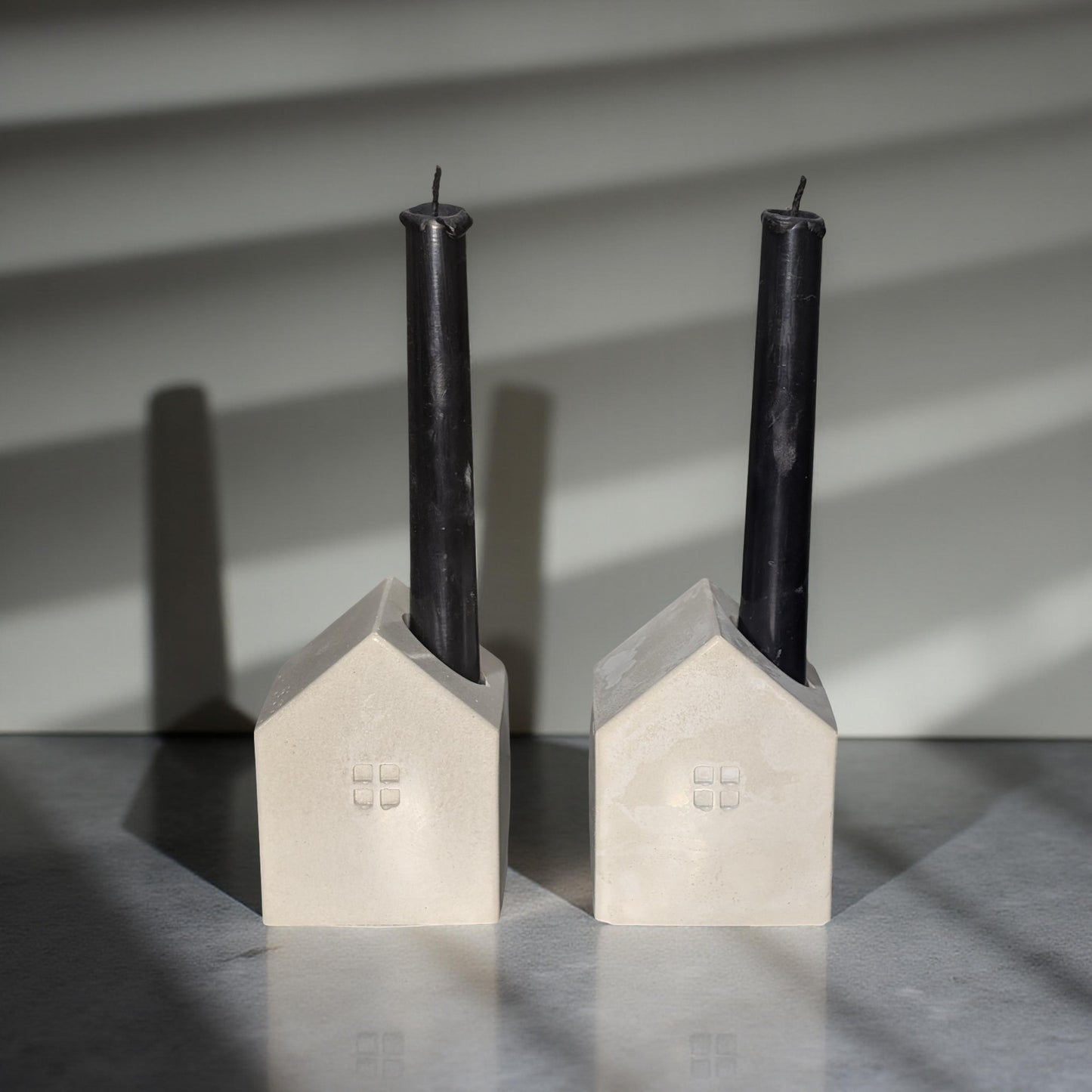 Concrete House Candle Holder & Succulent Planter – Modern Minimalist Decor for Shelf Styling, Nursery, Baby Shower, or Housewarming Gift