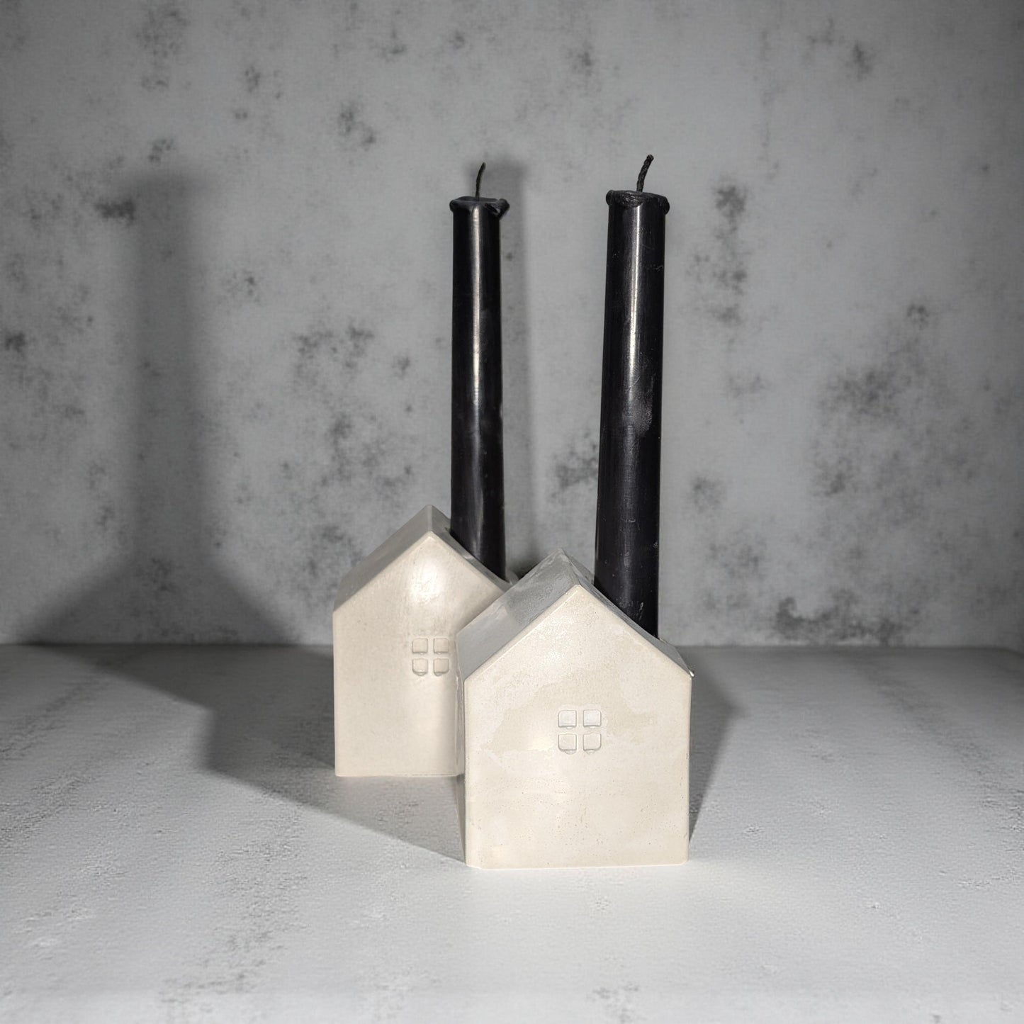 Concrete House Candle Holder & Succulent Planter – Modern Minimalist Decor for Shelf Styling, Nursery, Baby Shower, or Housewarming Gift