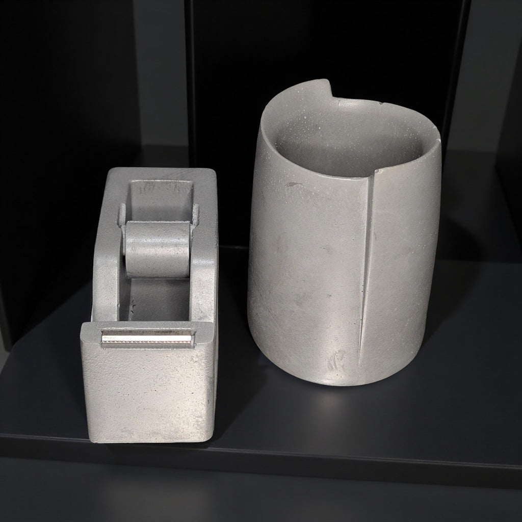 Concrete Tape Dispenser – Minimalist Desk Accessory in Natural or Gray, 4.6"x2", Sealed Cement Office Decor, Optional Jar Add-On