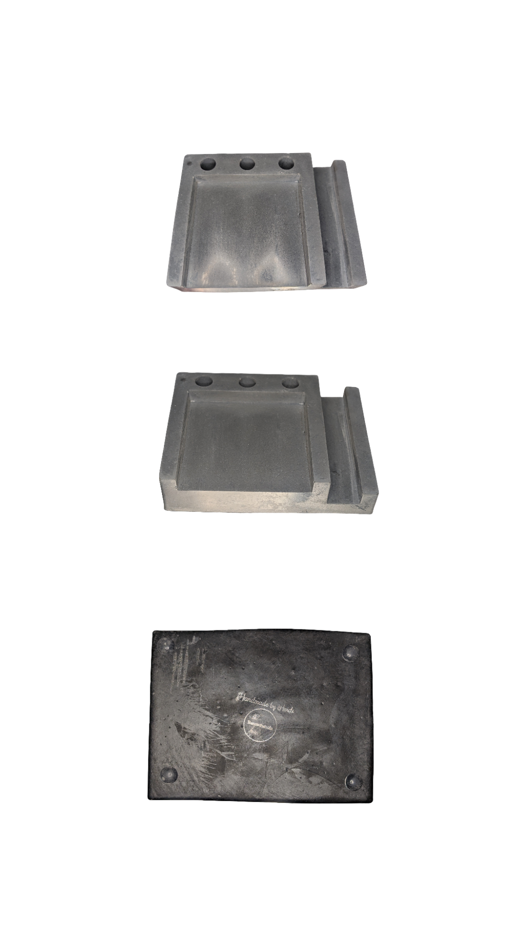 Concrete Desk Organizer | Pen Holder, Post-It Note Holder & Phone Stand | Modern Minimalist Office Accessory