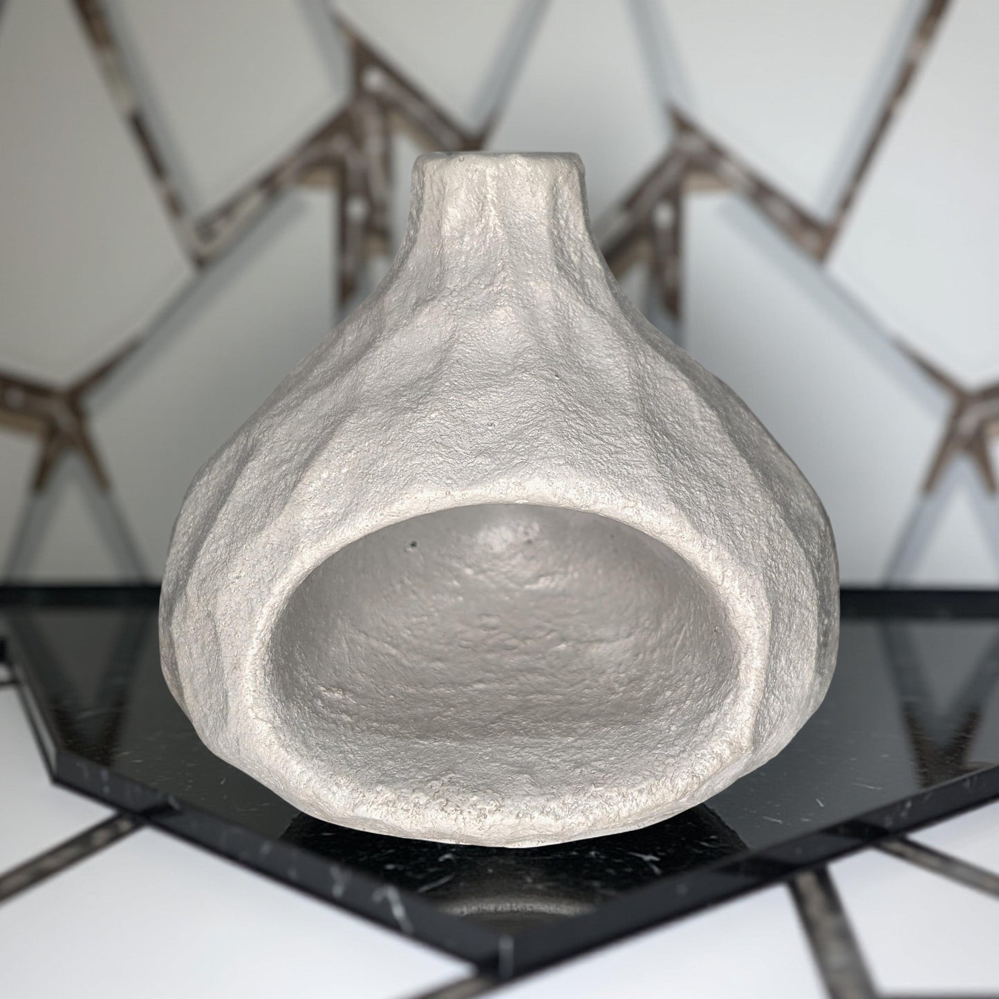 Handmade Concrete Incense Burner Stove | Minimalist Modern Home Decor | Rustic Organic Incense Holder | 4.9” Wide x 4.3” Tall