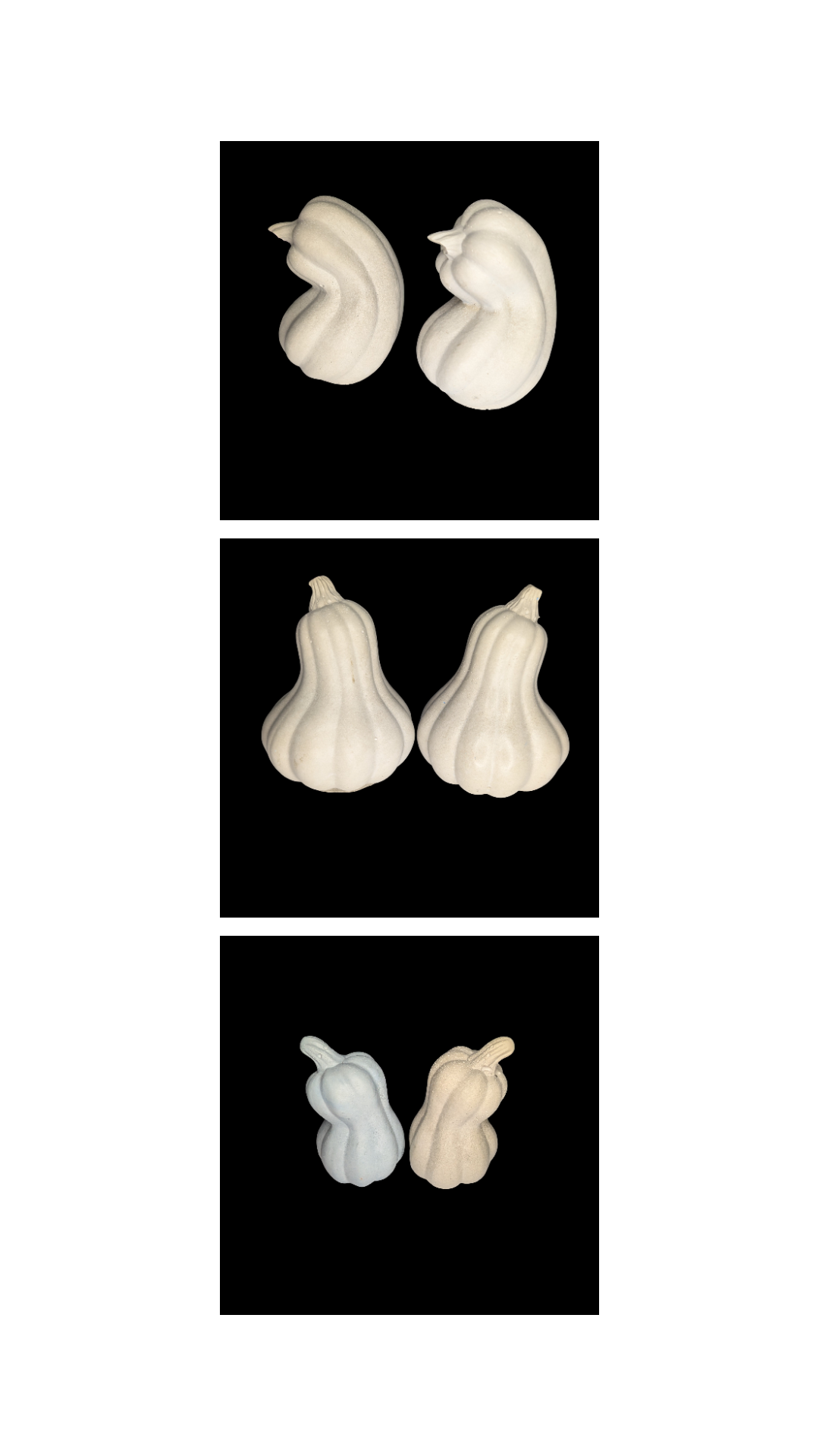 Concrete Fall Gourds – Handmade Decorative Gourds in Orange, Natural Concrete & Blue | Rustic Autumn Home Decor | Buy Individually or as a Bundle