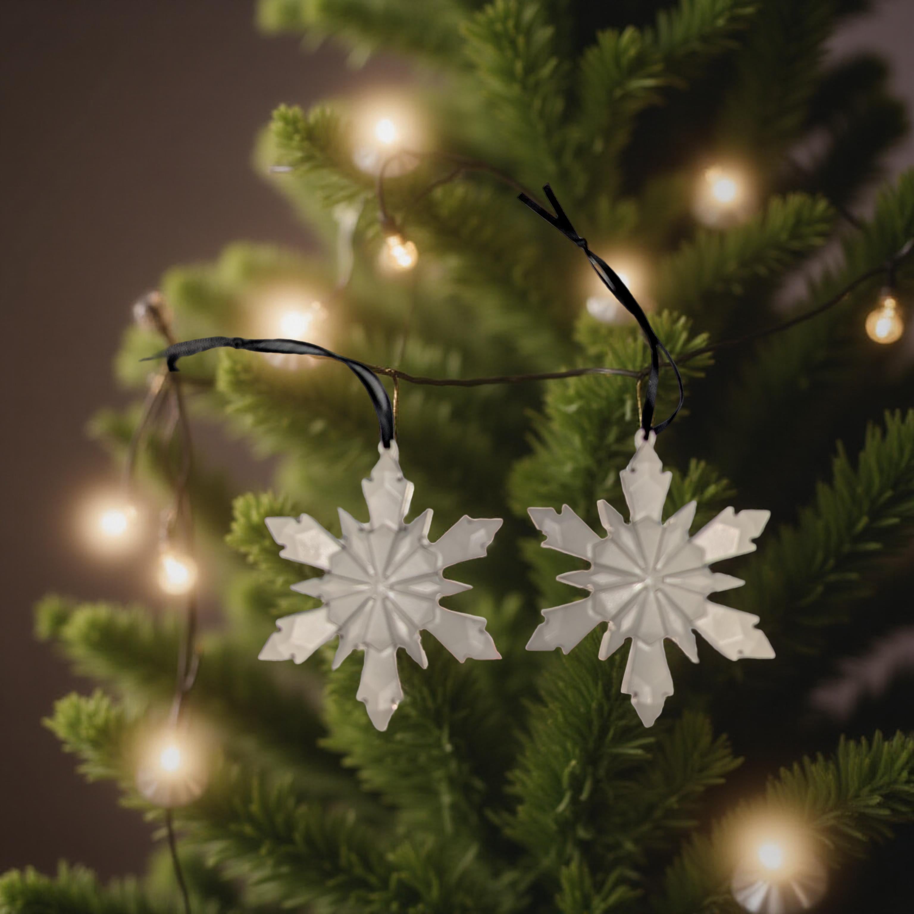 Concrete Snowflake Ornament – Minimalist Christmas Ornament – Modern Holiday Tree Décor – Sealed or Paintable – 4.6” Handmade Christmas Decoration