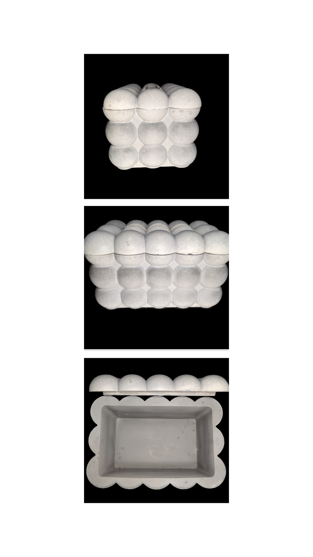 Modern Concrete Bubble Tissue Box | Handmade Minimalist Tissue Holder or Storage Box | Gray Sculptural Home Decor