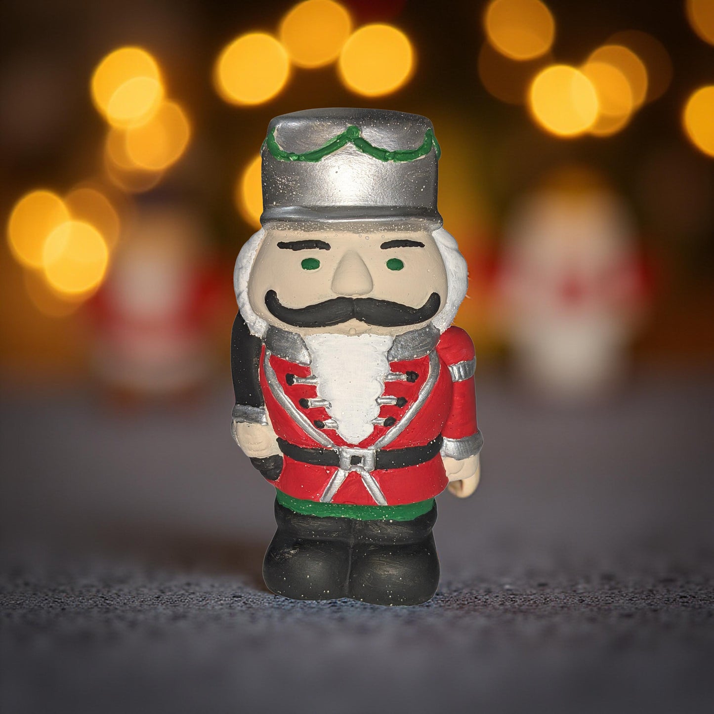 Handmade Concrete Nutcracker Figurines | Paintable or Hand-Painted Christmas Decor | Modern Holiday Shelf Accent | Unique Nutcracker Gift