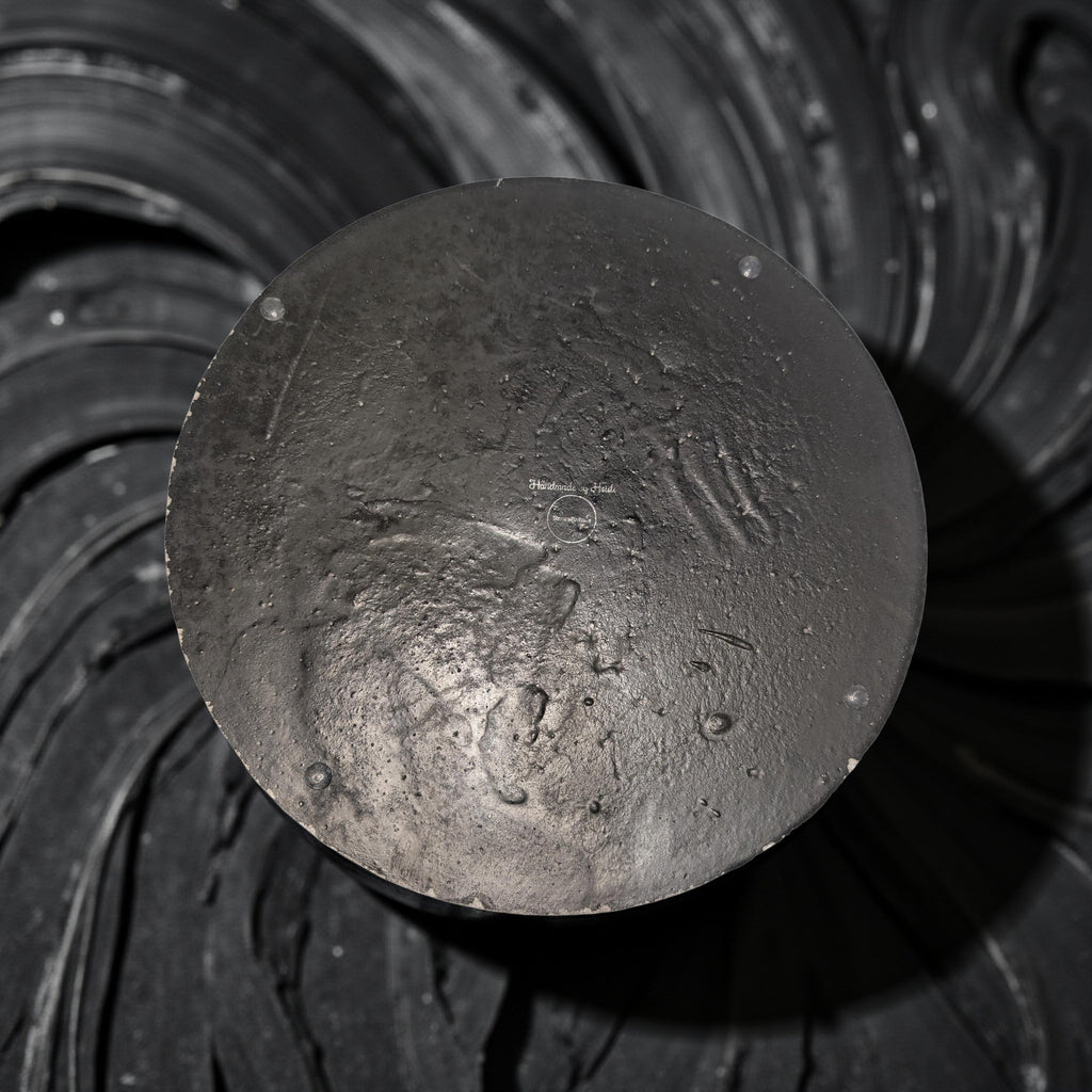 Large 12-Inch Gray Concrete Tray | Modern Minimalist Round Concrete Platter | Handmade Decorative Centerpiece | Concrete Serving Tray for Home Décor