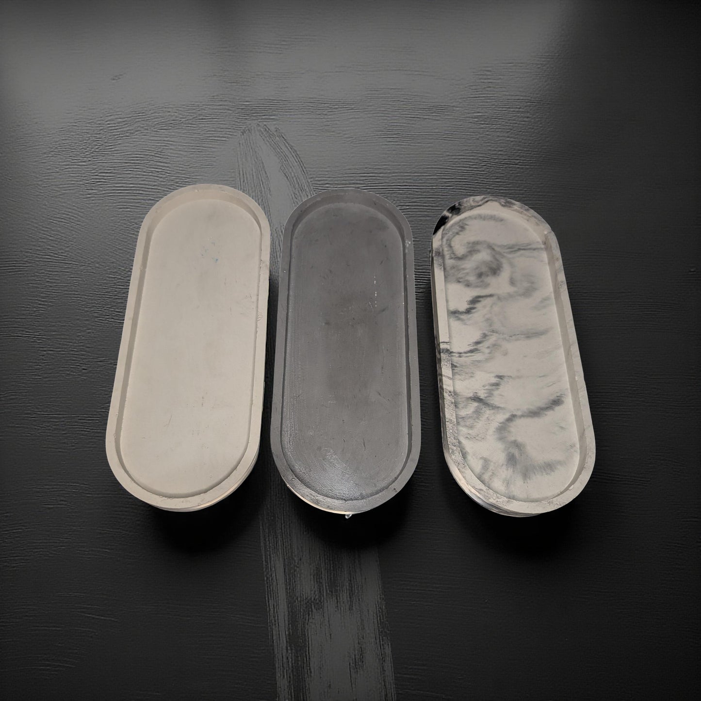 Handmade Oval Concrete Tray – Minimalist Modern Home Décor