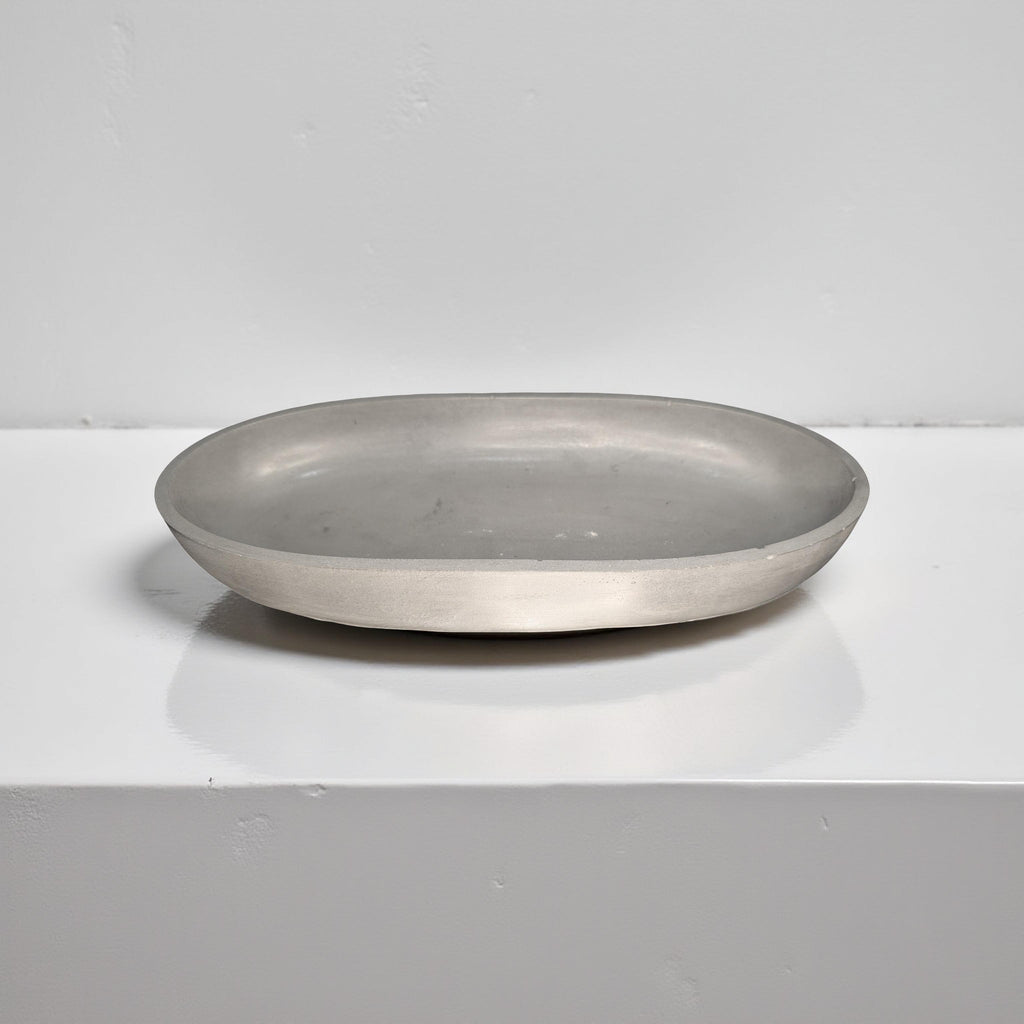 Handmade Oval Concrete Bowl Candle – 3 Wick Soy Candle or Decorative Vessel