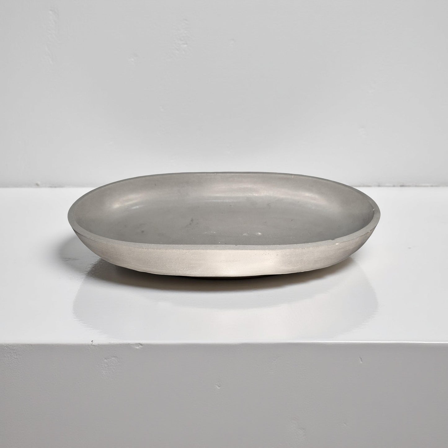 Handmade Oval Concrete Bowl Candle – 3 Wick Soy Candle or Decorative Vessel