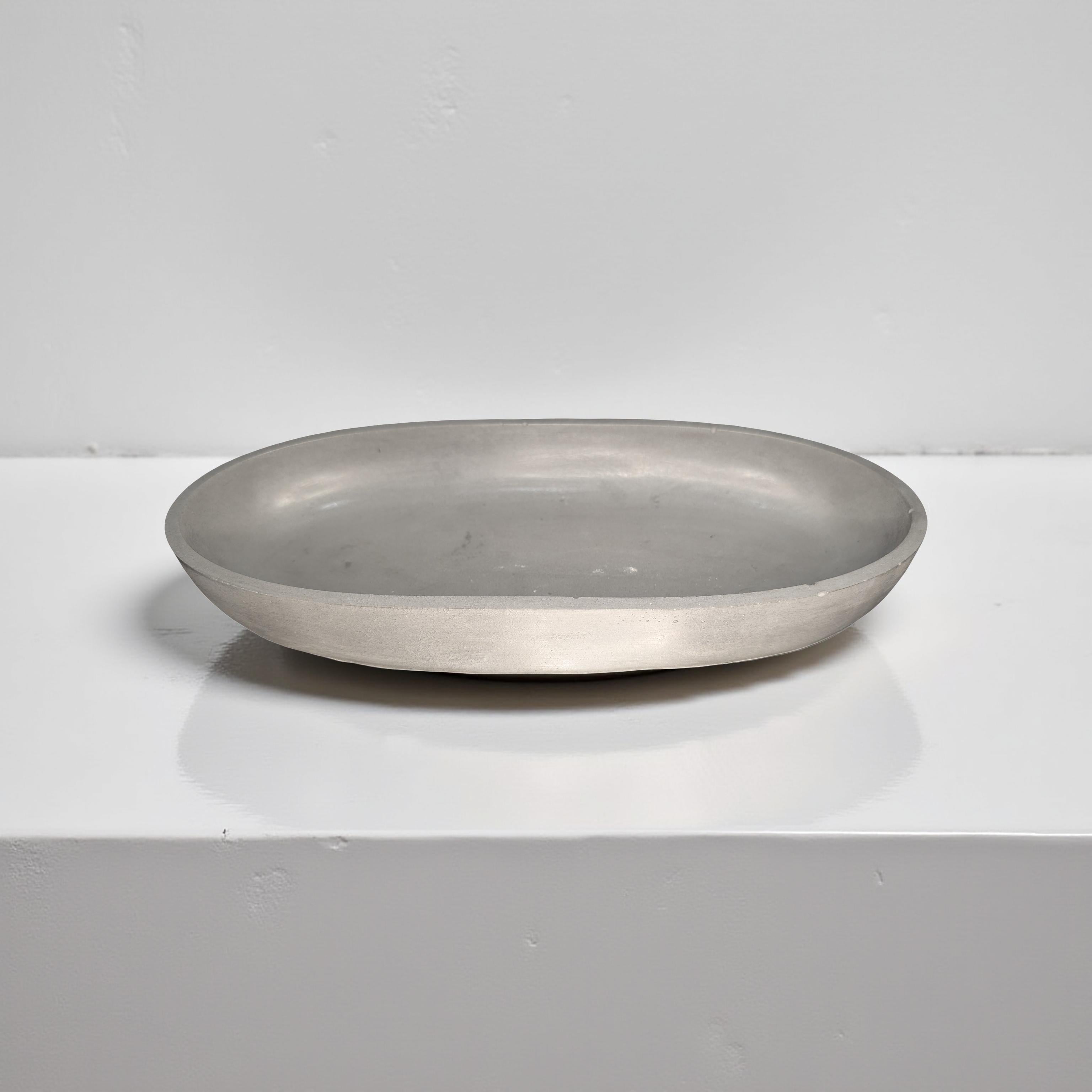 Handmade Oval Concrete Bowl Candle – 3 Wick Soy Candle or Decorative Vessel