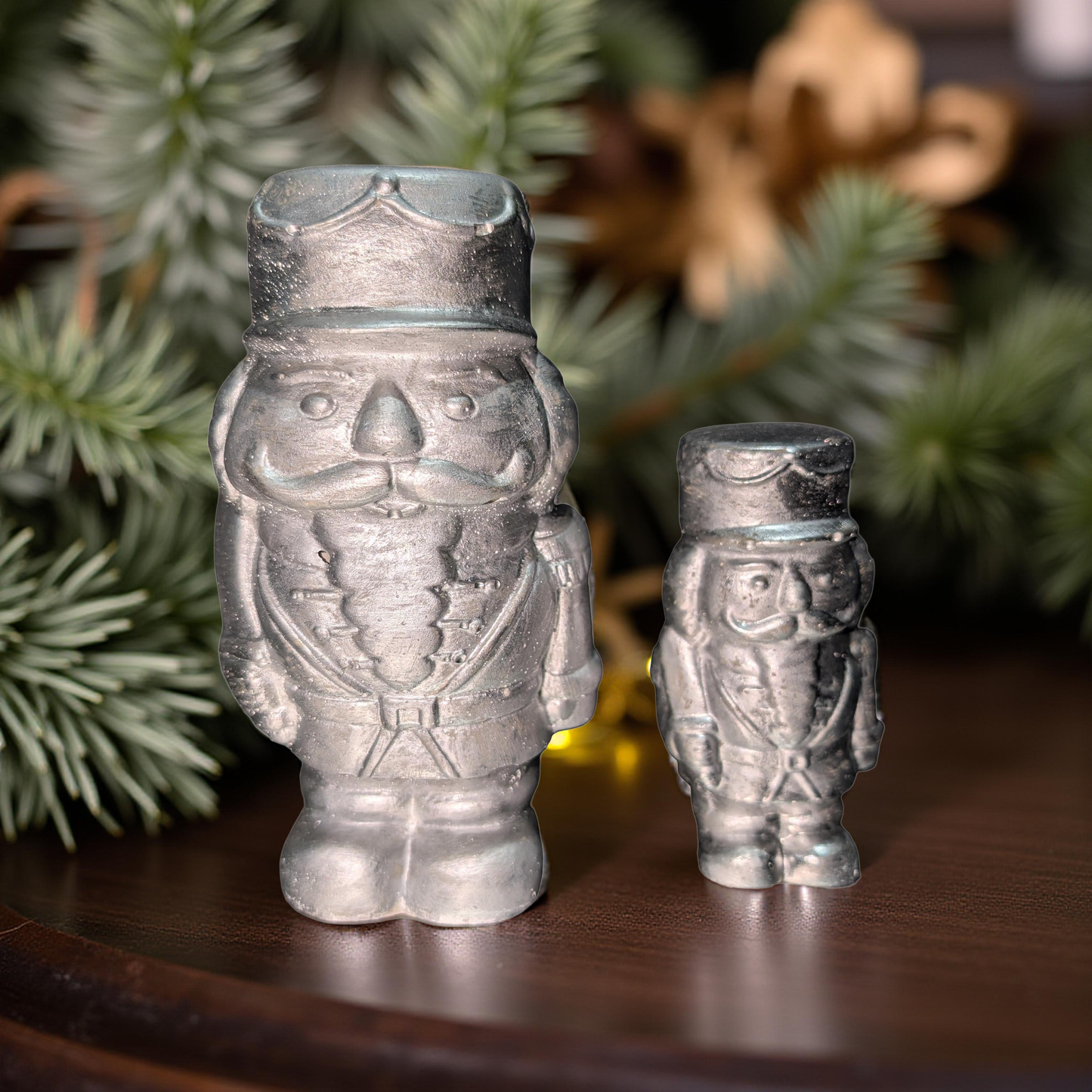 Handmade Concrete Nutcracker Figurines | Paintable or Hand-Painted Christmas Decor | Modern Holiday Shelf Accent | Unique Nutcracker Gift