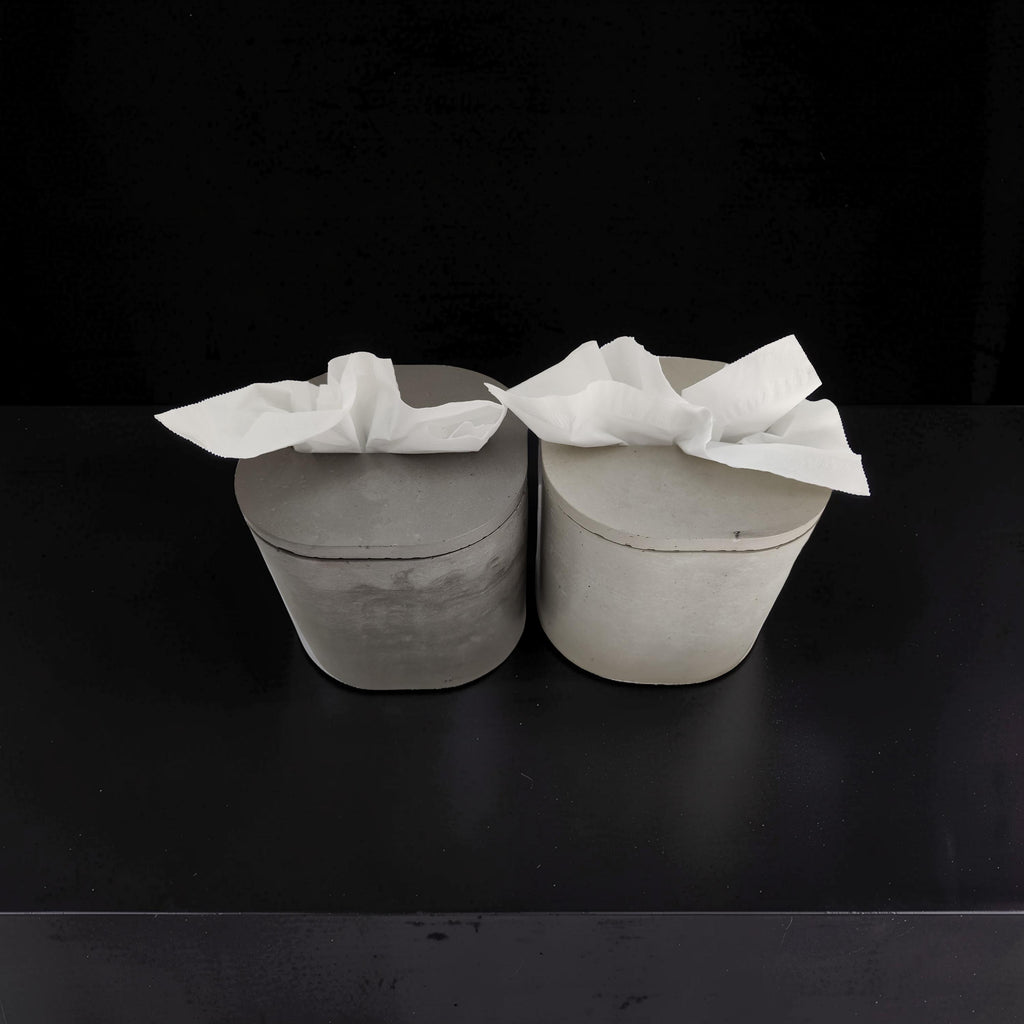 Modern Concrete Tissue Box, Minimalist Vanity Decor, Reusable Facial Tissue Dispenser, Industrial Bathroom Accessories,Refillable Tissue Box
