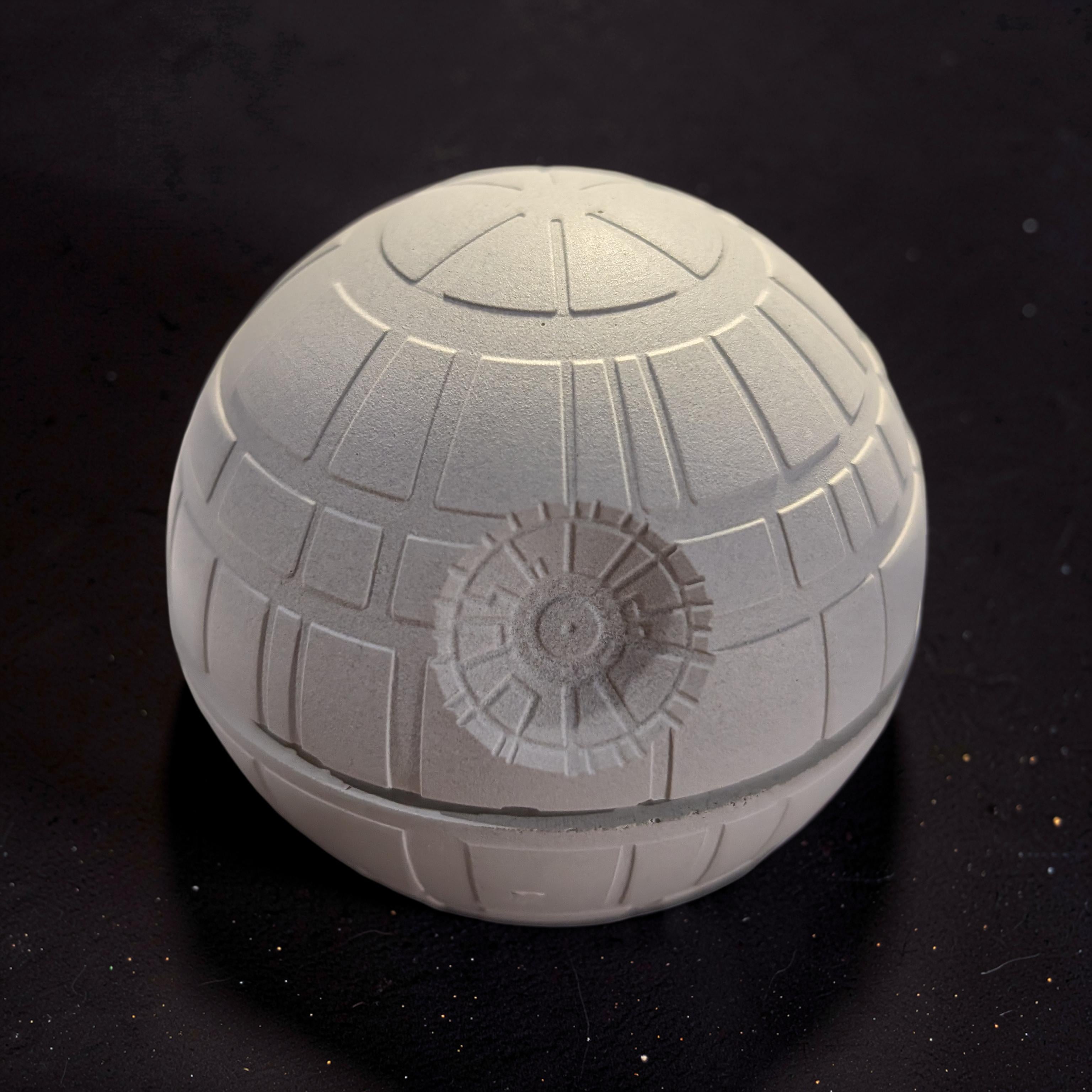 Paint Your Own Galactic Space Station Craft | Unsealed Concrete Galaxy Sphere for Kids Birthday Party Favors, Outer Space Science Fiction Decor, 1 or 12 Pack