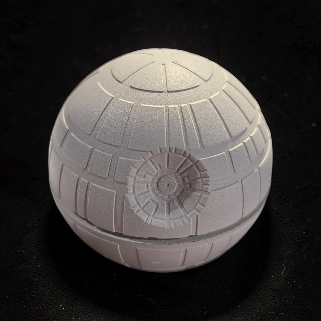 Paint Your Own Galactic Space Station Craft | Unsealed Concrete Galaxy Sphere for Kids Birthday Party Favors, Outer Space Science Fiction Decor, 1 or 12 Pack