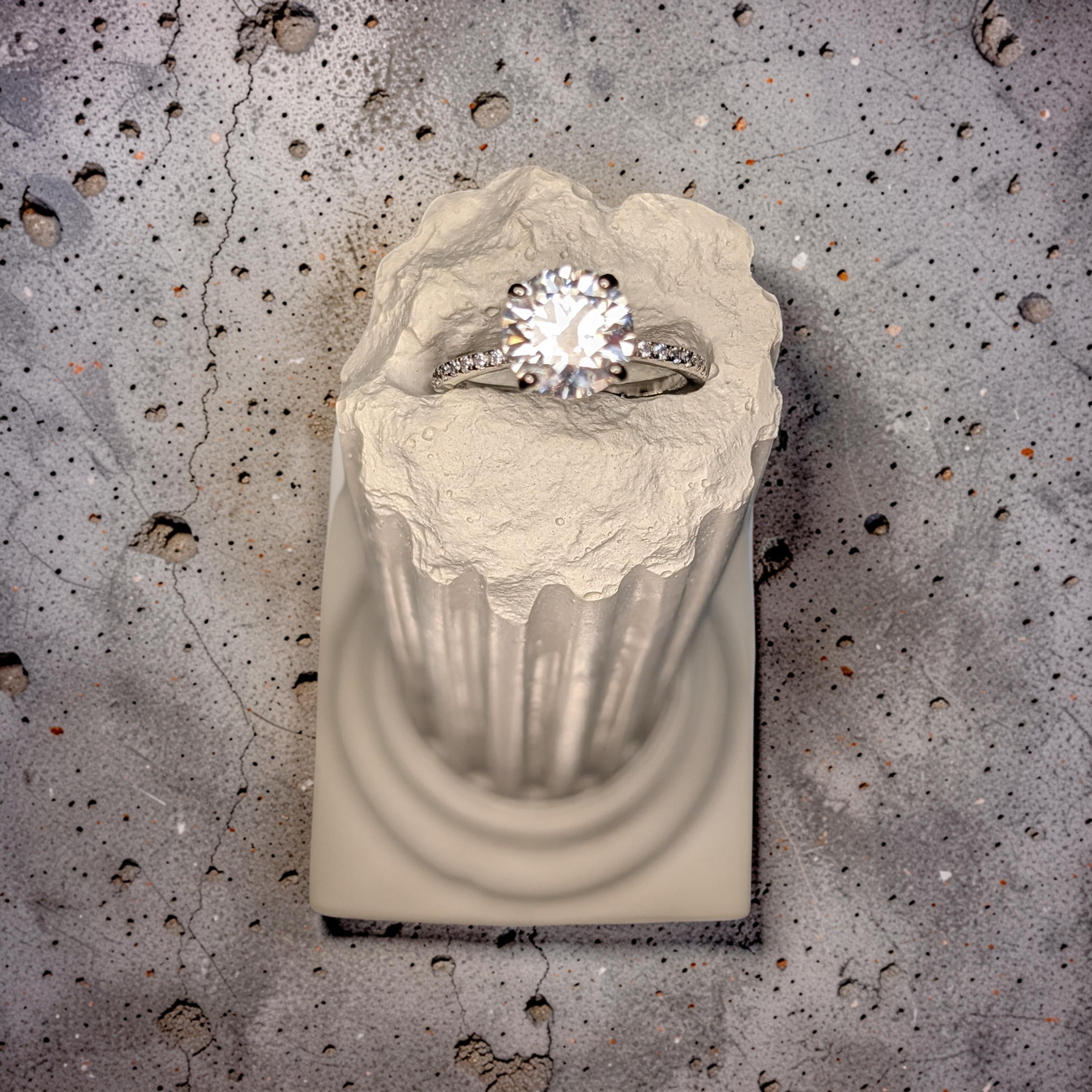Concrete Column Ring Holder • Roman Pillar Jewelry Display • Ancient Greece Styling Flat Lay Prop for Wedding Photography • Minimalist Ring Stand