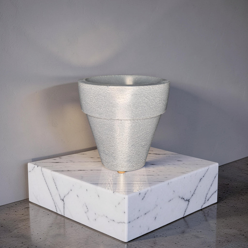 3.7" Concrete Succulent Planter, Small Modern Plant Pot with Drainage Option, Minimalist Indoor Flower Pot, 3.6" Tall Cement Pot