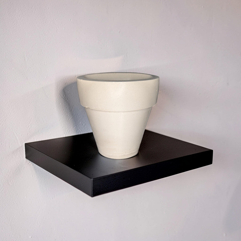 3.7" Concrete Succulent Planter, Small Modern Plant Pot with Drainage Option, Minimalist Indoor Flower Pot, 3.6" Tall Cement Pot